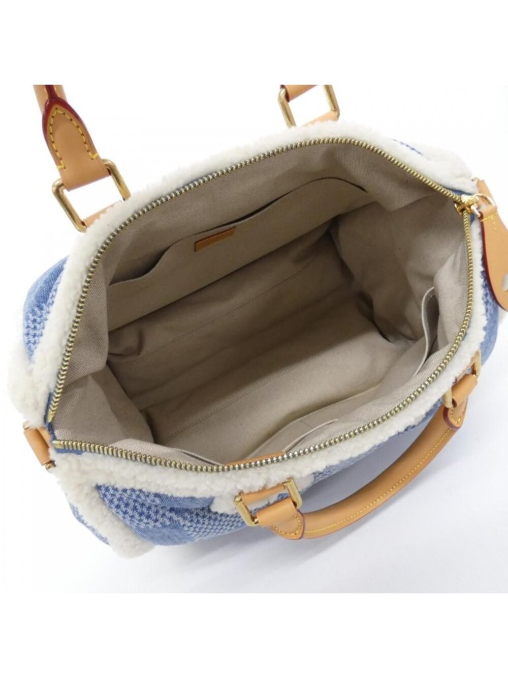 Louis Vuitton Damier Denim Speedy Bandouliere 40 Boston - Picture 6 of 7